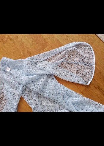 Acik mavi Bohem  Kadın  gecelik +Sabahlık - Görsel 7