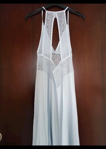 Acik mavi Bohem  Kadın  gecelik +Sabahlık - Görsel 6