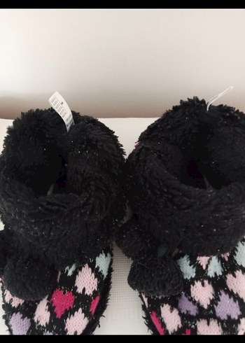 Renkli Desenli Kız Çocuk Sıcak Ev Terliği - Görsel 2