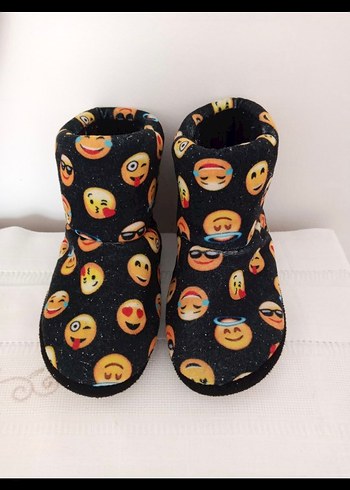 Renkli Desenli Kız Çocuk Sıcak Ev Terliği - Görsel 3