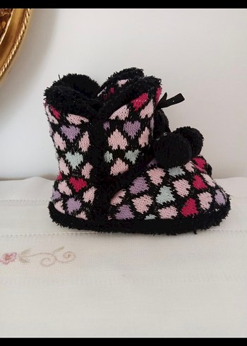 Renkli Desenli Kız Çocuk Sıcak Ev Terliği - Görsel 5