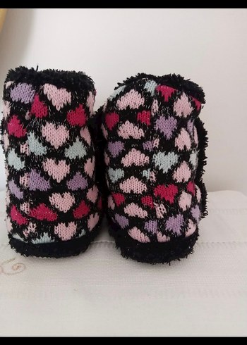 Renkli Desenli Kız Çocuk Sıcak Ev Terliği - Görsel 4