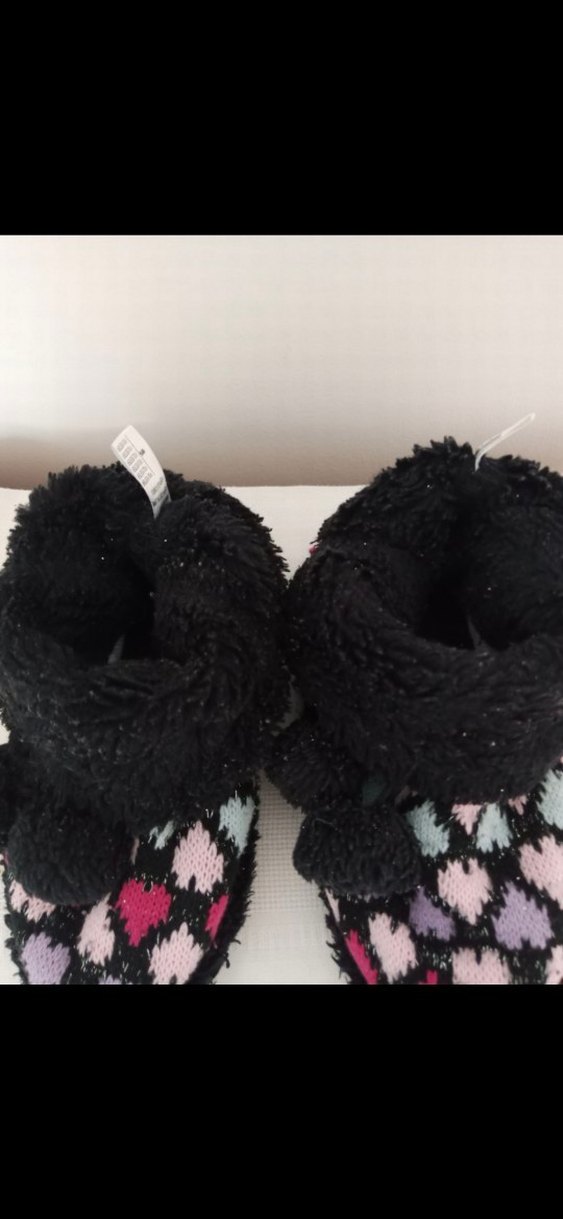 Renkli Desenli Kız Çocuk Sıcak Ev Terliği - Görsel 2