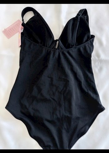 Siyah Gotik Strappy Kadın Mayo - Görsel 3