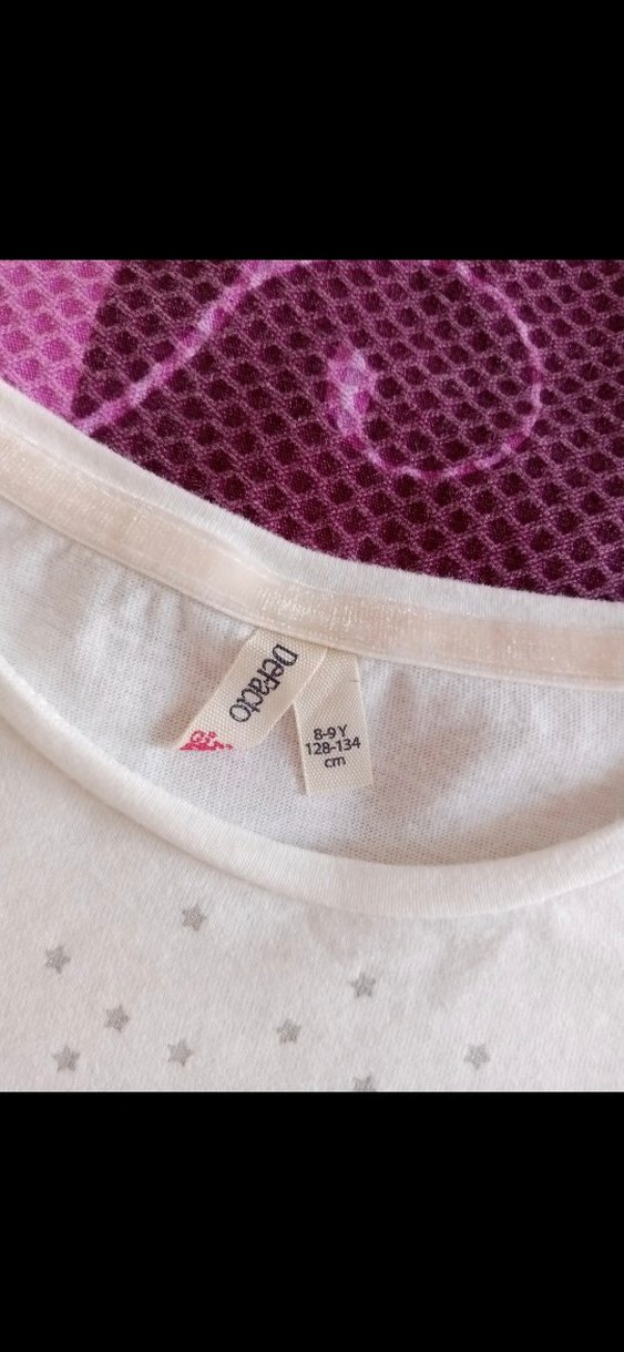 SİFİR ÜRÜN Kız Çocuk Beyaz Uzun Kollu Fırfırlı Tişört - Görsel 2