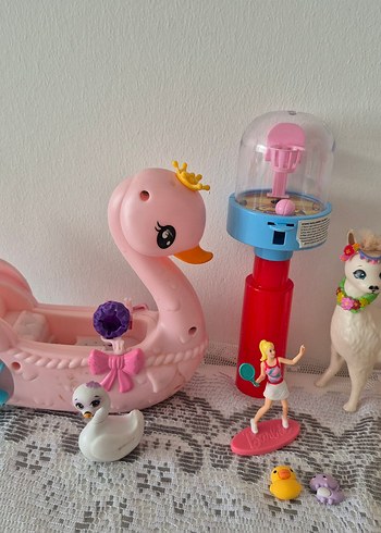 Pastel Pembe Figürler ve Oyuncak Seti - Görsel 3