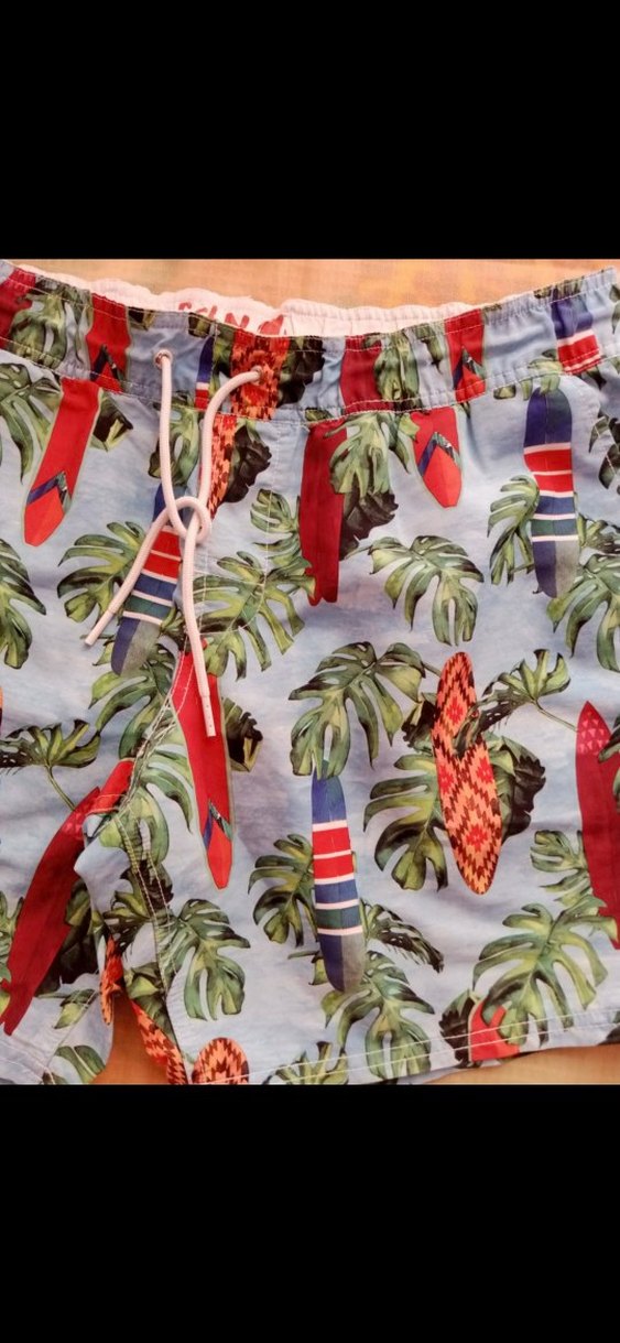 Renkli Desenli Mini Erkek Deniz Şortu - Görsel 3