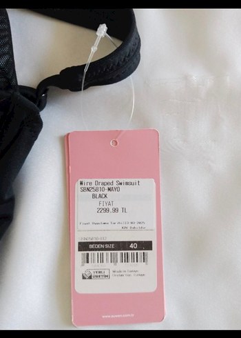 Siyah Gotik Strappy Kadın Mayo - Görsel 5