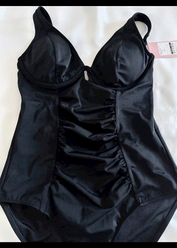 Siyah Gotik Strappy Kadın Mayo - Görsel 2