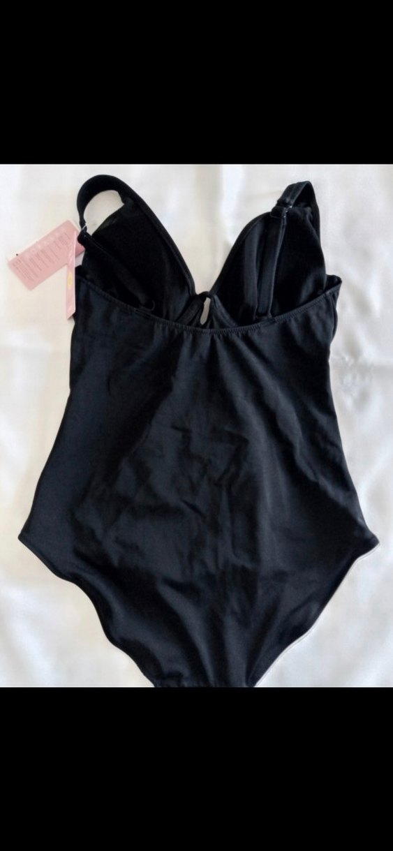 Siyah Gotik Strappy Kadın Mayo - Görsel 4