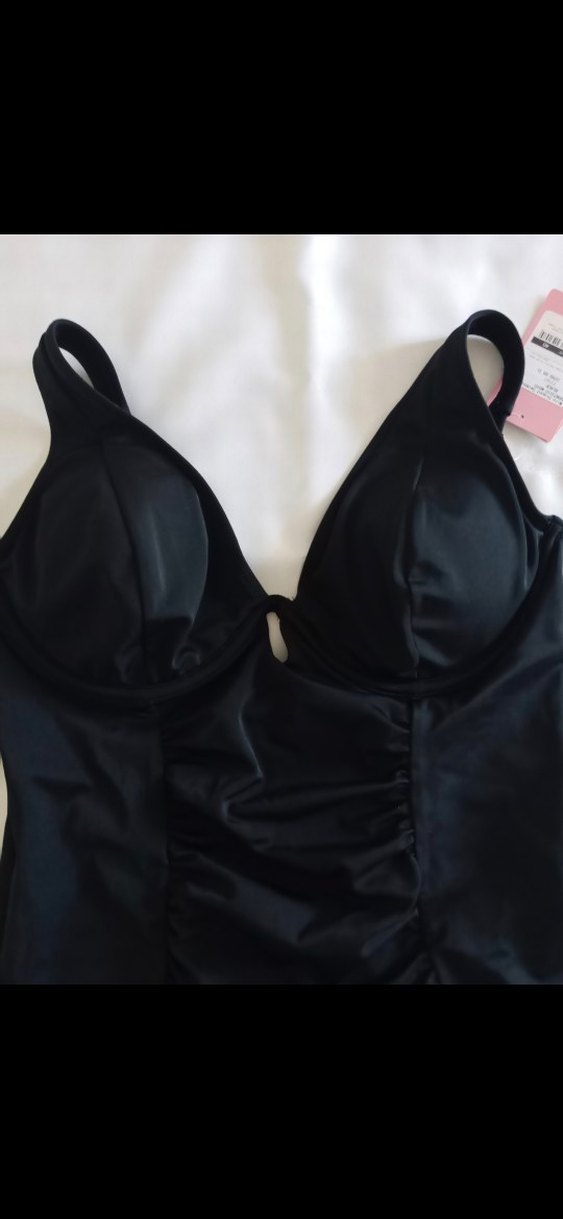 Siyah Gotik Strappy Kadın Mayo - Görsel 3