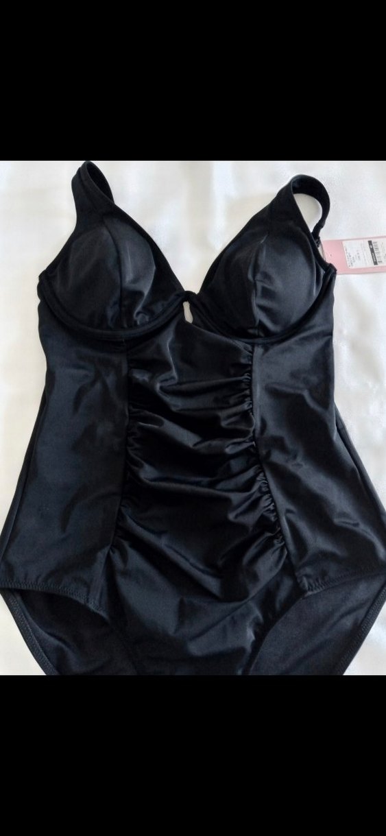 Siyah Gotik Strappy Kadın Mayo - Görsel 2