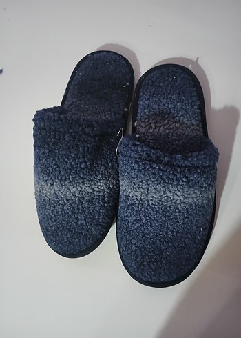 Mavi Bağlama Desenli Kadın Ev Terliği - Görsel 2