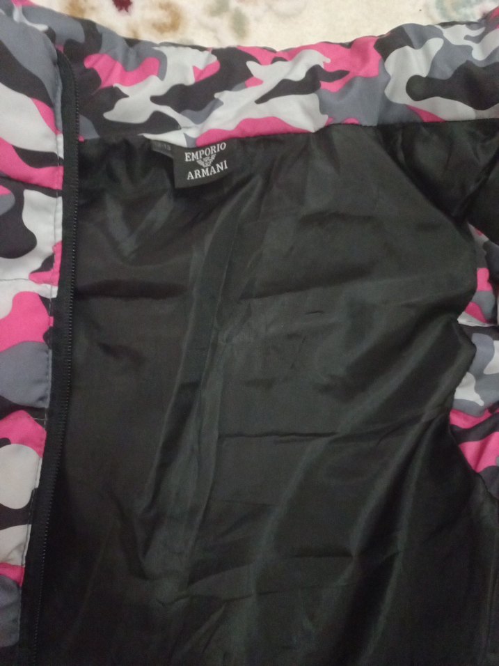 Pembe Kamuflaj Kapüşonlu çocuk Şişme Yelek - Görsel 3