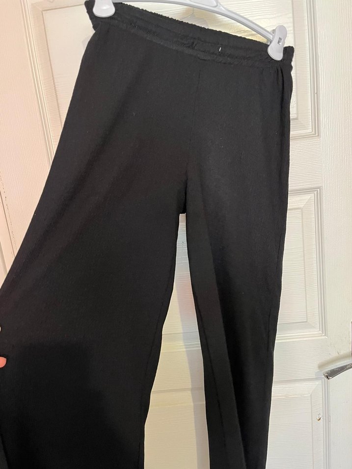 Kadın Siyah Pilili Uzun Kumaş Pantolon - Görsel 4