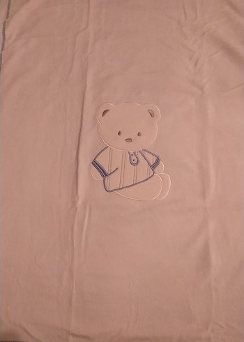 Nakışlı Bebek battaniyesi sıfır paketinde beyaz kısmı kadife - Görsel 2