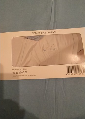 Nakışlı Bebek battaniyesi sıfır paketinde beyaz kısmı kadife - Görsel 4
