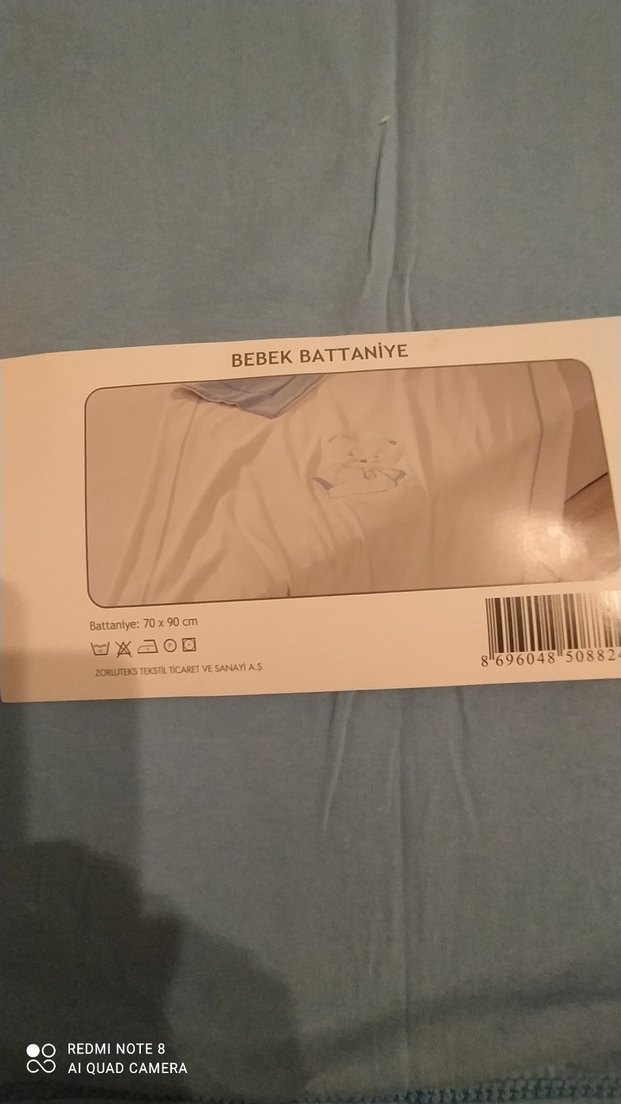 Nakışlı Bebek battaniyesi sıfır paketinde beyaz kısmı kadife - Görsel 4