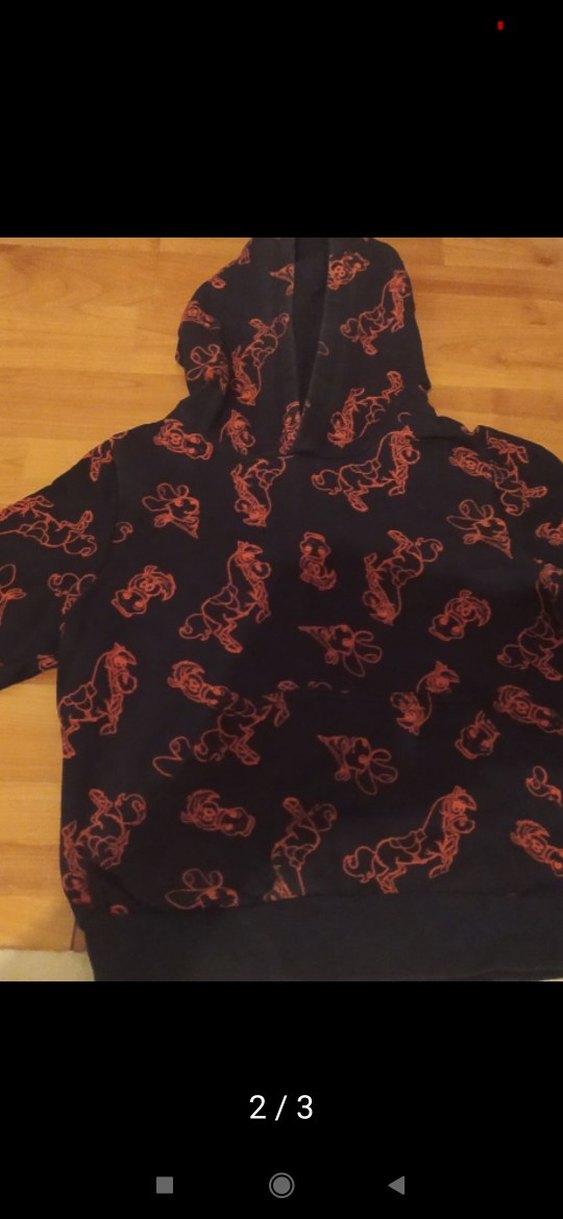 Koyu Siyah Kapüşonlu Erkek Çocuk Sweatshirt at figürlü - Görsel 4