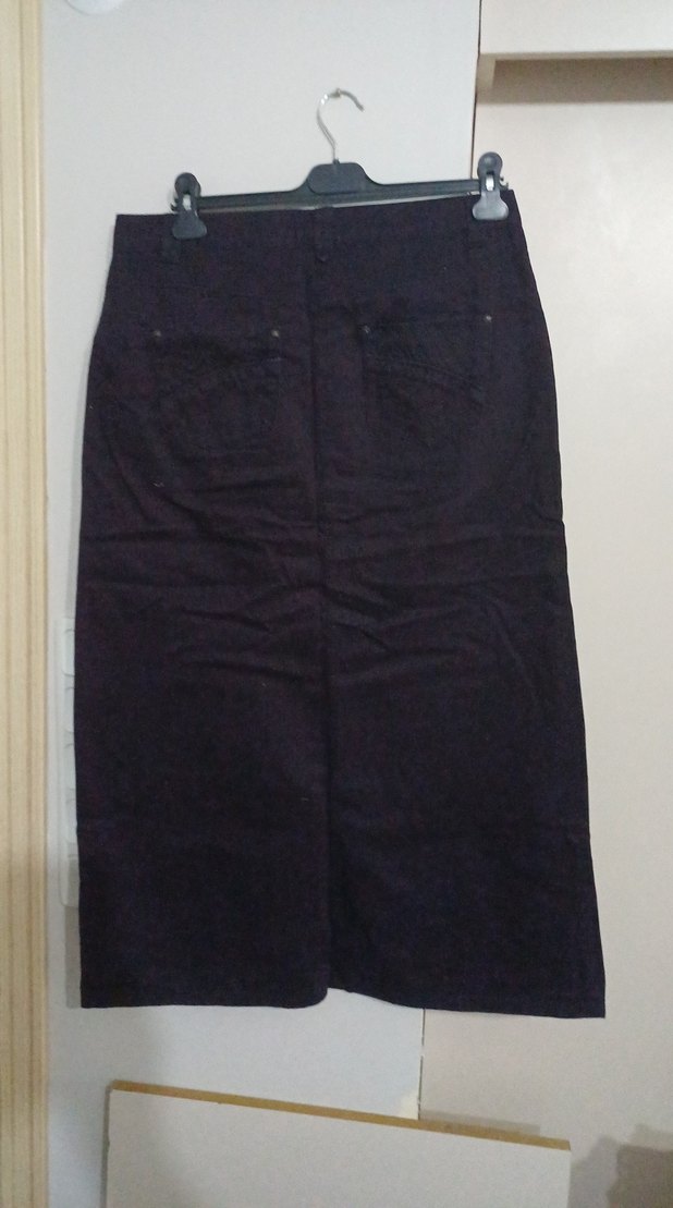 Siyah Süet Uzun Kadın Etek - Görsel 3