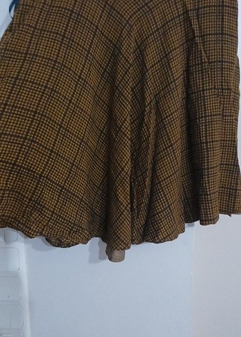 Kahverengi Pilili Mini Etek - Görsel 3