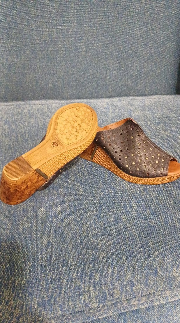 Tokalı Kadın Kot Dolgu Topuklu Terlik - Görsel 2