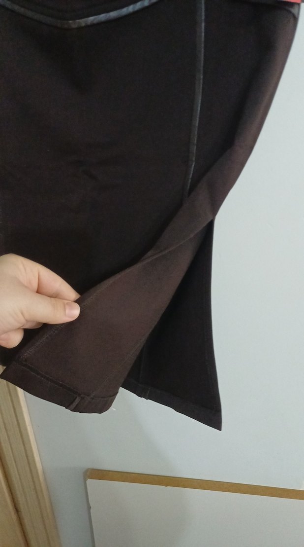 Kahverengi Bel Detaylı Mini Kalem Etek - Görsel 2