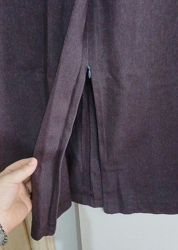 Kadın Mor Uzun Drapeli Etek - Görsel 2