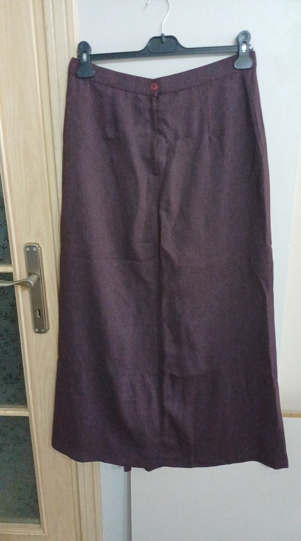 Kadın Mor Uzun Drapeli Etek - Görsel 4