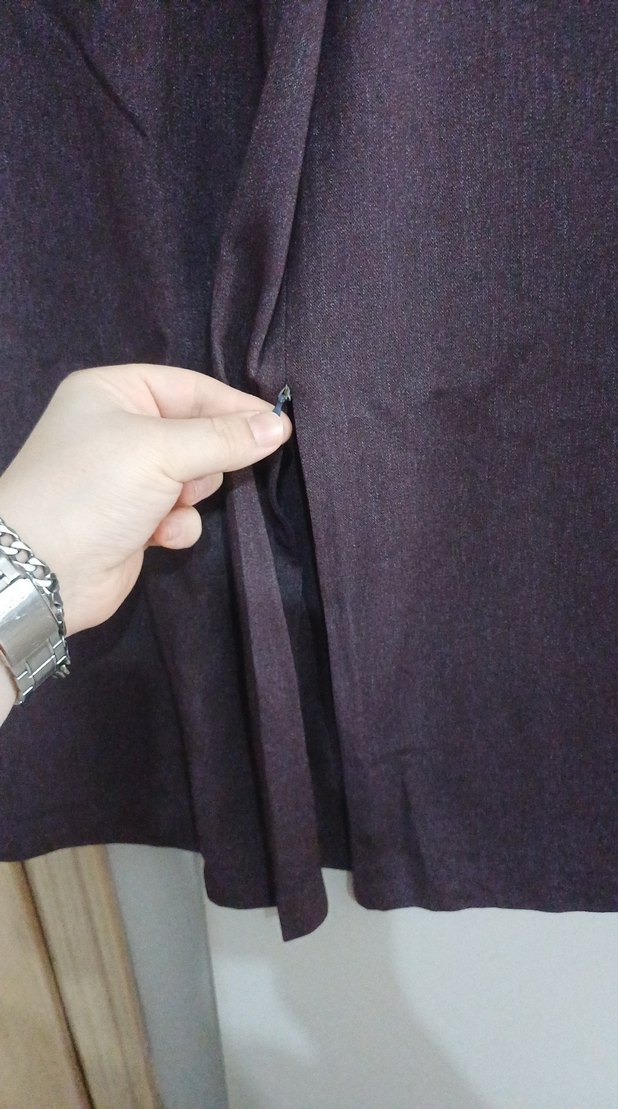 Kadın Mor Uzun Drapeli Etek - Görsel 3