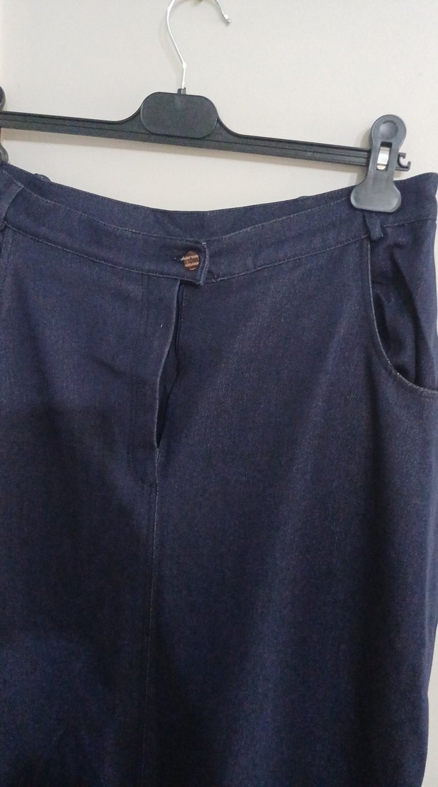 Lacivert uzun Kot Etek - Görsel 2