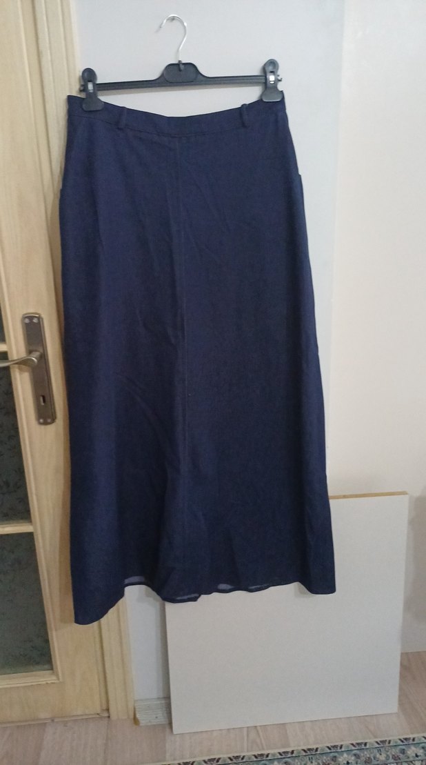 Lacivert uzun Kot Etek - Görsel 3