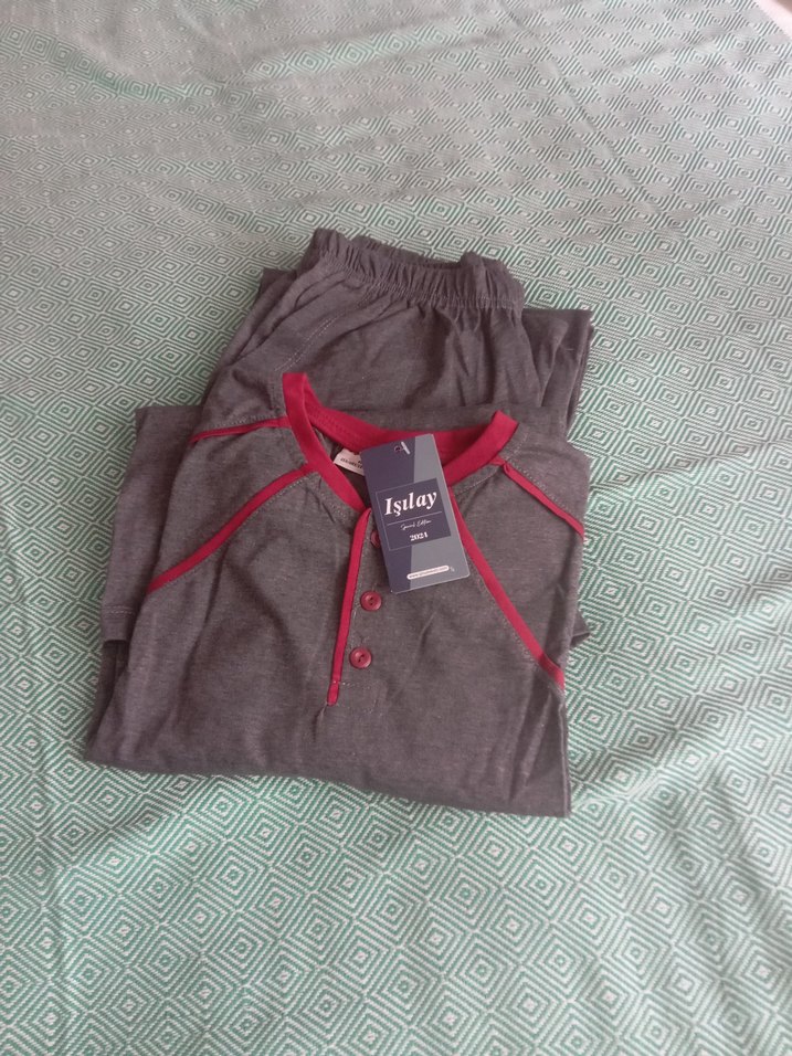 Gri erkek pijama - Görsel 2