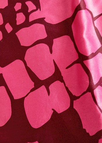 Bohem Renkli Mor İpek Kadın Fular - Görsel 3