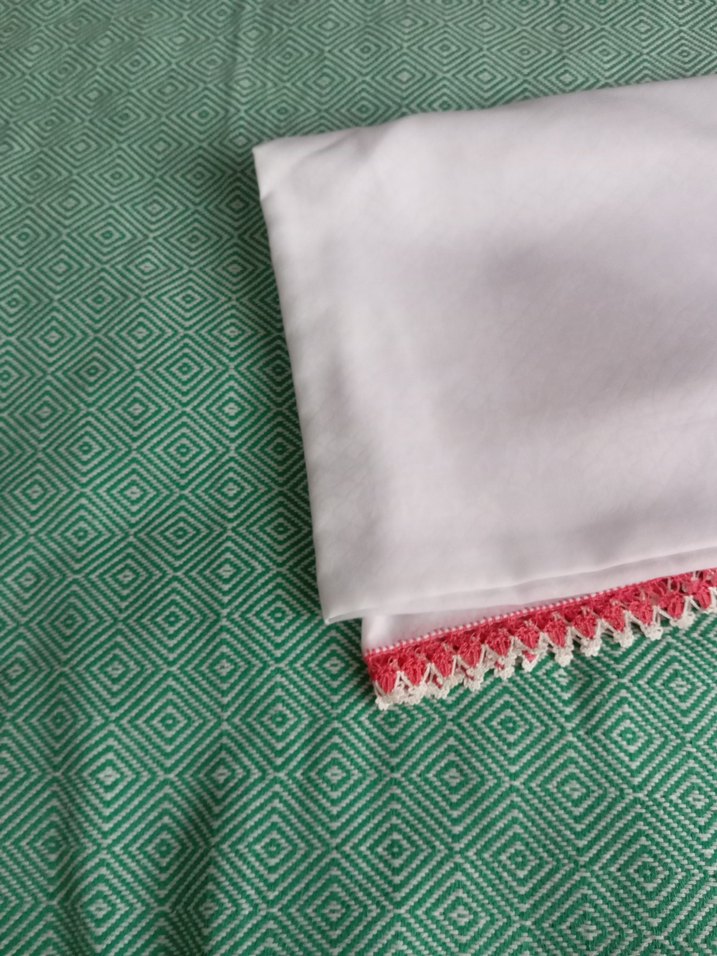 Dantel Detaylı Beyaz Kadın Fular - Görsel 3