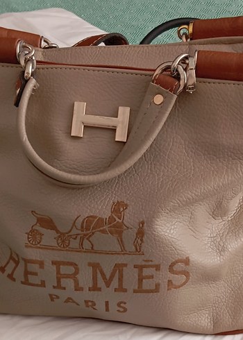 Hermès Bej Deri Kadın Çanta - Görsel 4