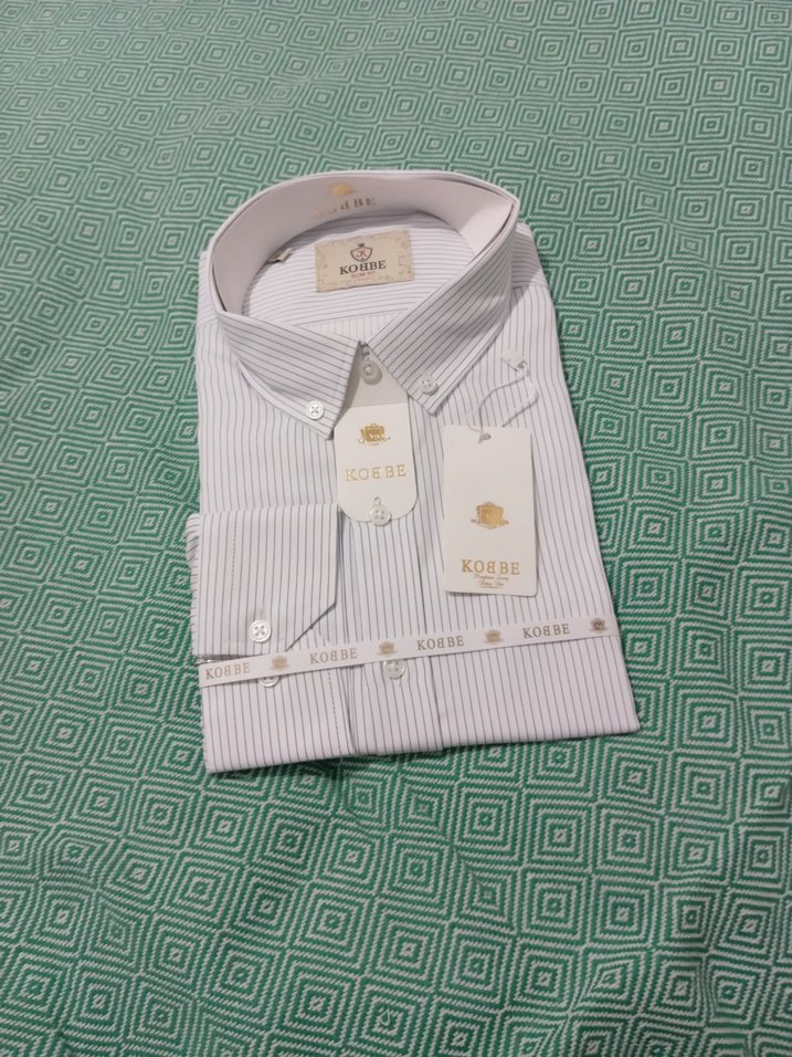 Gri Çizgili Erkek uzunKollu Gömlek - Görsel 3