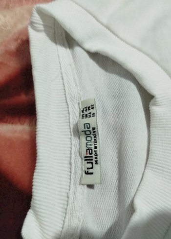 Beyaz Baskılı Kadın Sweatshirt fulla marka - Görsel 3