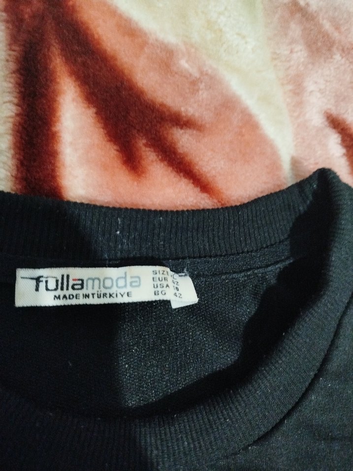 Siyah Kadın Baskılı Sweatshirt XL beden fulla marka - Görsel 2