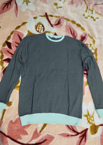 Gri Triko Kadın Sweatshirt l XL beden uyumlu sifir - Görsel 2