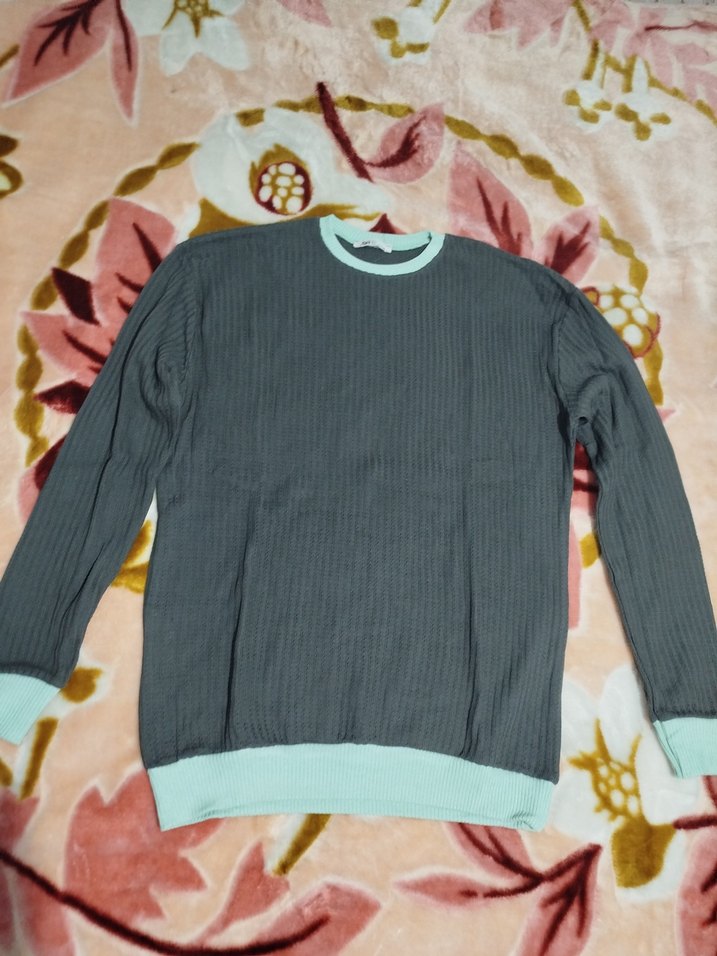 Gri Triko Kadın Sweatshirt l XL beden uyumlu sifir - Görsel 2