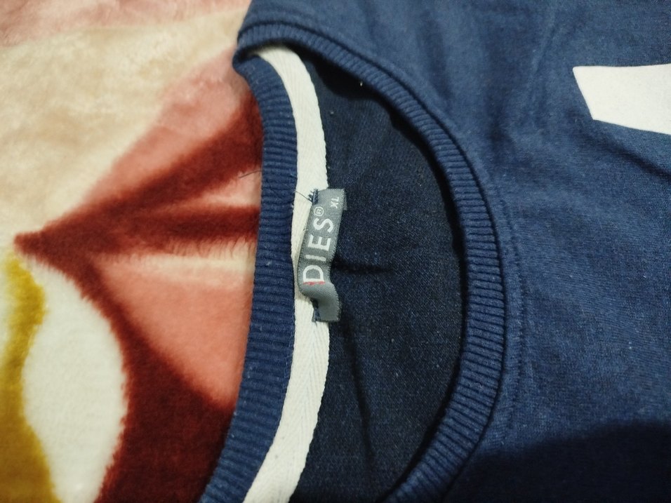 L.A. Baskılı Mavi Denim Sweatshirt m beden sifir - Görsel 2