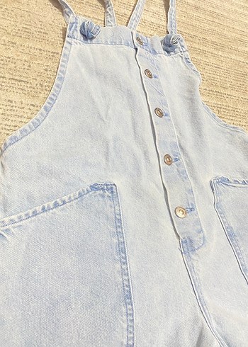 Mavi Mini Şort Tulum - Görsel 2