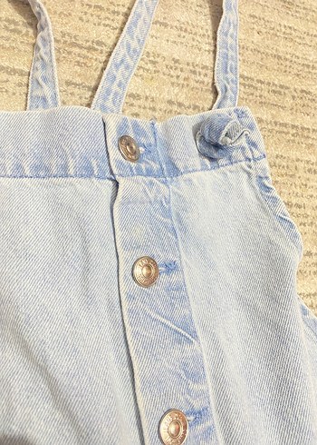 Mavi Mini Şort Tulum - Görsel 3