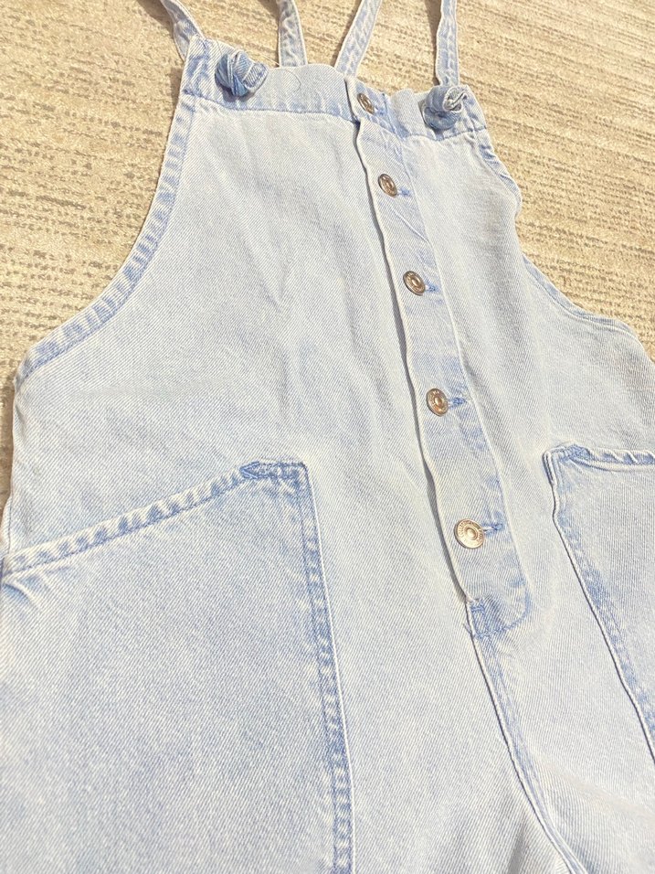 Mavi Mini Şort Tulum - Görsel 2