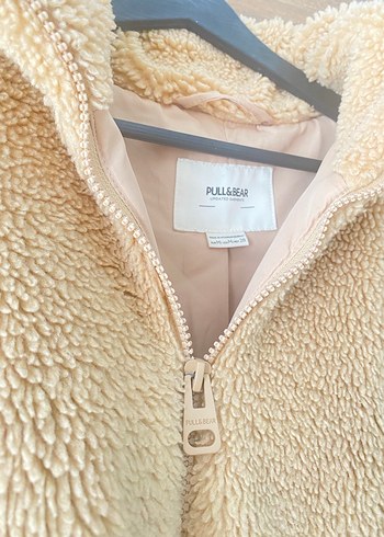Pull Bear Bej Peluş Ceket - Görsel 3
