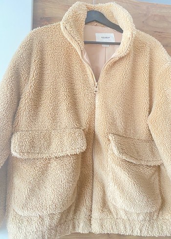 Pull Bear Bej Peluş Ceket - Görsel 2