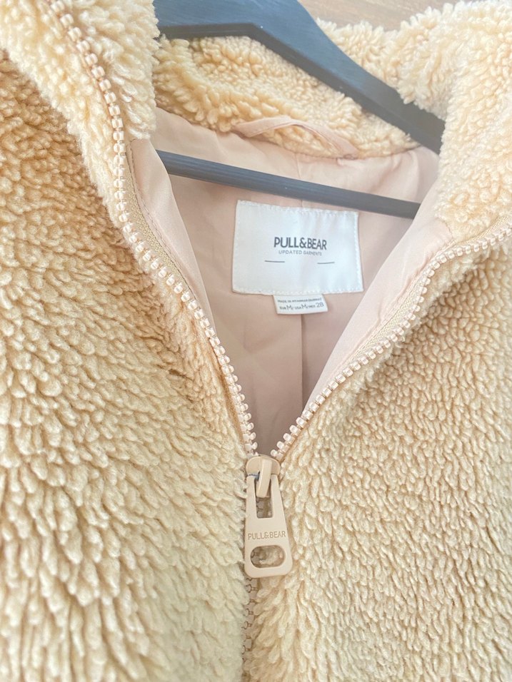 Pull Bear Bej Peluş Ceket - Görsel 3