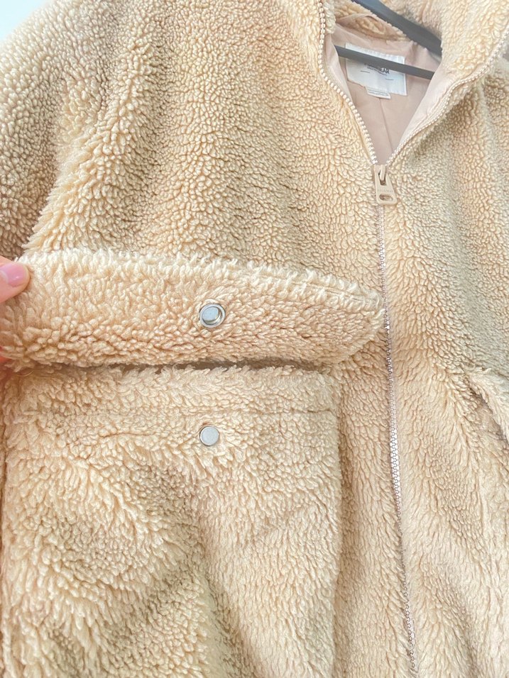Pull Bear Bej Peluş Ceket - Görsel 4