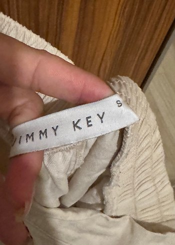 Bej Kadın Keten Midi Kumaş Pantolon - Görsel 2